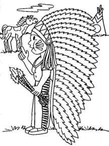 Disegno di Indiani d’America da stampare e colorare 32