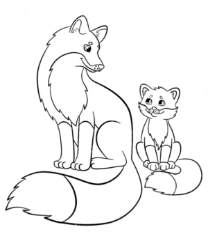 Disegno di volpe da stampare e colorare 31