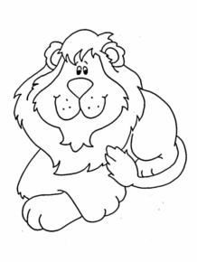 Disegno di leone da stampare e colorare 14
