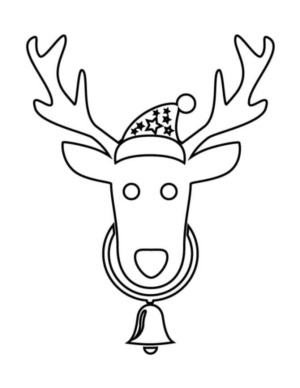 Disegno di renna di Natale da stampare e colorare 24