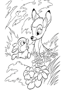 Disegno di Bambi da stampare e colorare 54