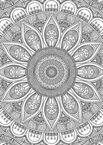 Disegno di mandala da stampare e colorare 1259