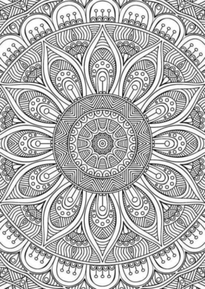Disegno di mandala da stampare e colorare 1259