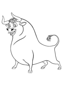 Disegno di toro da stampare e colorare 12