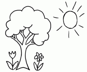 Disegno di albero da stampare e colorare 57