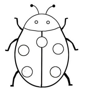 Disegno di coccinella da stampare e colorare 1