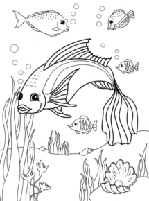 Disegno di pesce da stampare e colorare 144