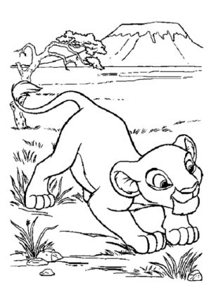 Disegno di Re Leone da stampare e colorare 14