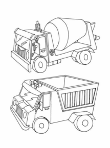 Disegno di mezzo da lavoro da stampare e colorare 111