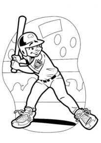 Disegno di baseball da stampare e colorare 51