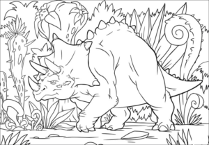 Disegno di Triceratopo da stampare e colorare 44
