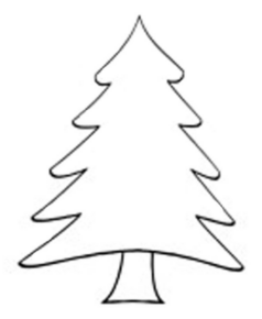 Disegno di albero di Natale da stampare e colorare 58 Disegno di albero di Natale da stampare e colorare 58