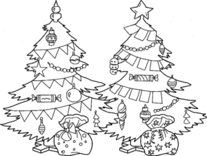 Disegno di albero di Natale da stampare e colorare 148 Disegno di albero di Natale da stampare e colorare 148