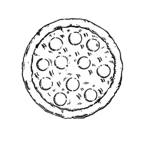 Disegno di pizza da stampare e colorare 32
