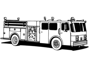 Disegno di camion dei pompieri da stampare e colorare 33