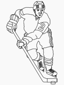 Disegno di hockey da stampare e colorare 29