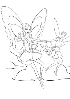 Disegno di Barbie Fatina da stampare e colorare 14