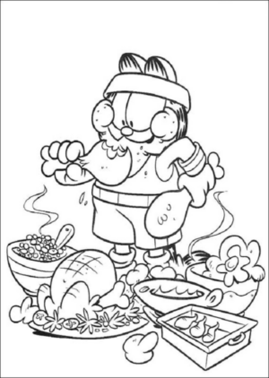 Disegno di Garfield da stampare e colorare 39
