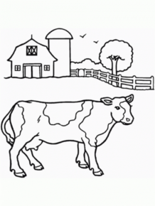 Disegno di mucca da stampare e colorare 48