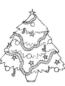 Disegno di albero di Natale da stampare e colorare 186