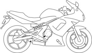 Disegno di moto da stampare e colorare 60