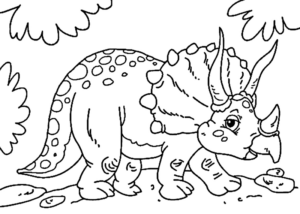 Disegno di Triceratopo da stampare e colorare 8