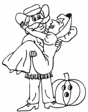 Disegno di zucca di Halloween da stampare e colorare 195