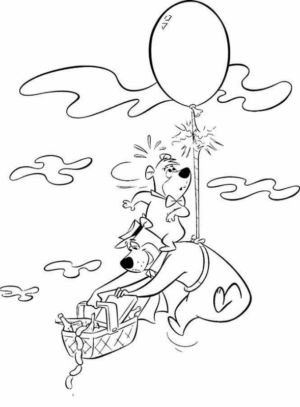 Disegno di Orso Yoghi da stampare e colorare 7