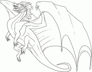 Disegno di dragone da stampare e colorare 7
