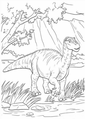 Disegno di Brachiosauro da stampare e colorare 5