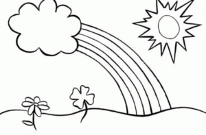 Disegno di arcobaleno da stampare e colorare 9