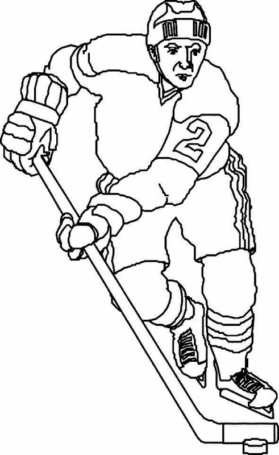 Disegno di hockey da stampare e colorare 8