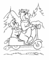 Disegni di Orso Yoghi da colorare