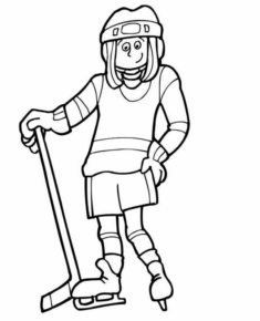 Disegno di hockey da stampare e colorare 3