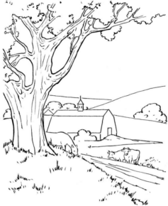 Disegno di albero da stampare e colorare 55