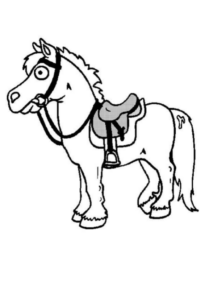 Disegno di cavallo da stampare e colorare 94