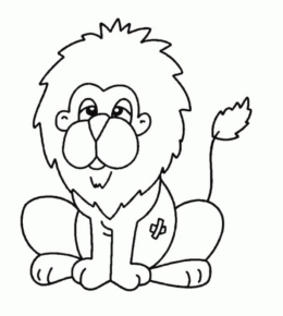Disegno di leone da stampare e colorare 92