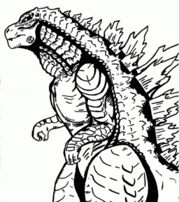 Disegno di Godzilla da stampare e colorare 23