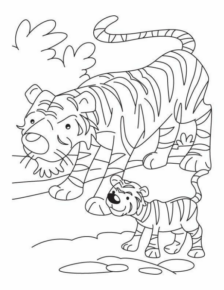 Disegno di tigre da stampare e colorare 46