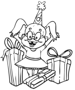 Disegno di compleanno da stampare e colorare 54