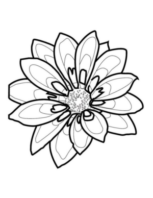 Disegno di fiore da stampare e colorare 169