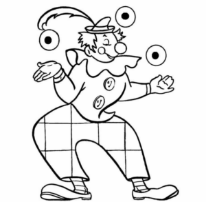 Disegno di clown da stampare e colorare 43