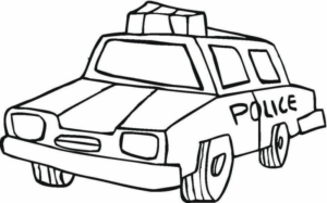 Disegno di auto della polizia da stampare e colorare 27