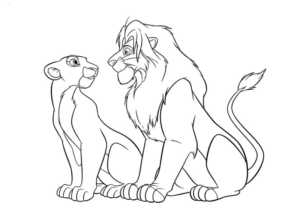 Disegno di Re Leone da stampare e colorare 189