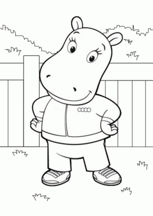 Disegno di ippopotamo da stampare e colorare 59