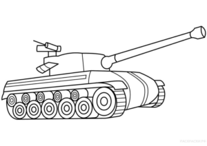 Disegno di carro armato da stampare e colorare 25