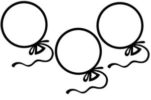 Disegno di palloncino da stampare e colorare 30