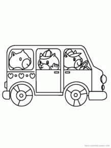 Disegno di autobus da stampare e colorare 9