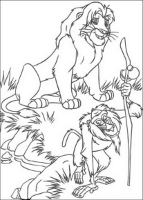 Disegno di Re Leone da stampare e colorare 80