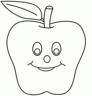 Disegno di mela da stampare e colorare 9